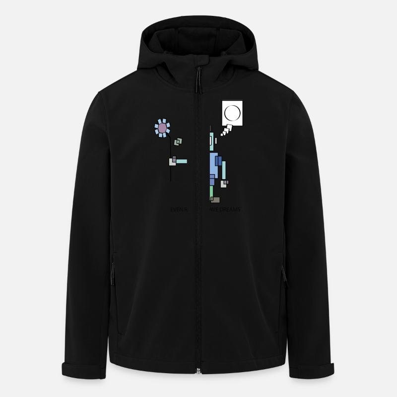 robots - Men’s Recycled Softshell Jacket by Stanley/Stella - black
