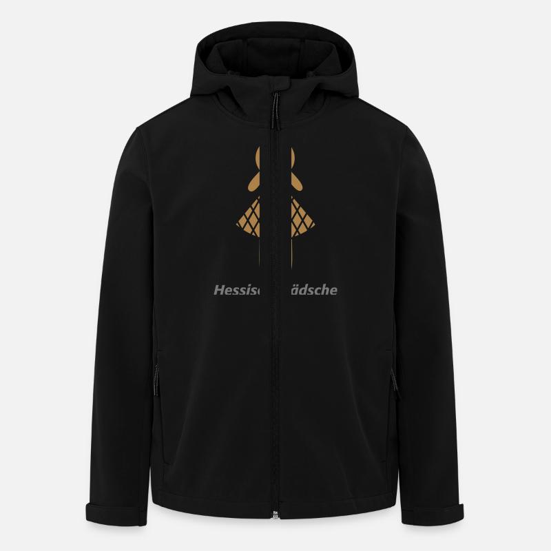 Hessisch Mädsche - Recycelte Männer Softshell-Jacke von Stanley/Stella - Schwarz