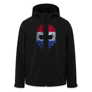 MMJ Pays-Bas Drapeau de crâne - Veste softshell homme en polyester recyclé Stanley/Stella - noir - Devant - AI Model Male 185 light (185cm)