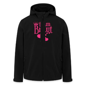 Team Braut - Junggesellinnenabschied - Recycelte Männer Softshell-Jacke von Stanley/Stella - Schwarz - Vorne - AI Model Male 185 light (185cm)