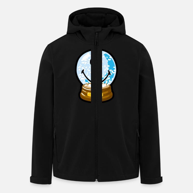 Smiley Snow Globe - Men’s Recycled Softshell Jacket by Stanley/Stella - black