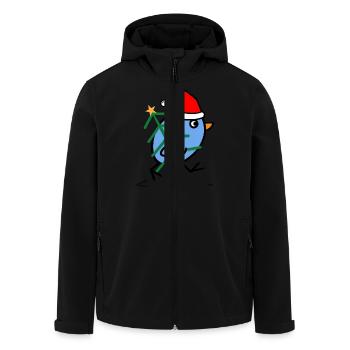 Vogel Weihnachten - Recycelte Männer Softshell-Jacke von Stanley/Stella - Schwarz - Vorne - AI Model Male 185 light (185cm)