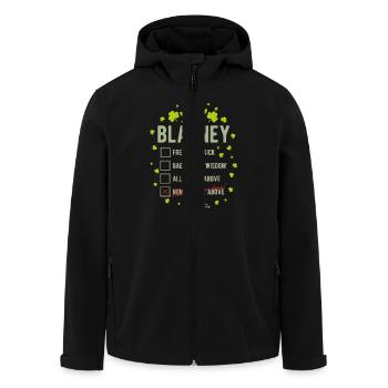 St. Patrick's Day T Shirt Blarney Pub Quiz - Recycelte Männer Softshell-Jacke von Stanley/Stella - Schwarz - Vorne - AI Model Male 185 light (185cm)