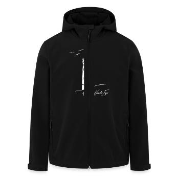 Danemark Tourisme Rubjerg Knude Lighthouse - Veste softshell homme en polyester recyclé Stanley/Stella - noir - Devant - AI Model Male 185 light (185cm)