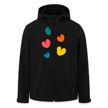 SAINT VALENTINE. bachelorette party. I LOVE YOU. I LOVE YOU. LOVE - Men’s Recycled Softshell Jacket by Stanley/Stella - black - Front - AI Model Male 185 light (185cm)