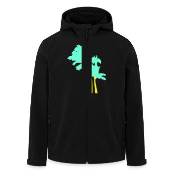 2 Palmiers Île Arbre Plage Vacances Mer de - Veste softshell homme en polyester recyclé Stanley/Stella - noir - Devant - AI Model Male 185 light (185cm)