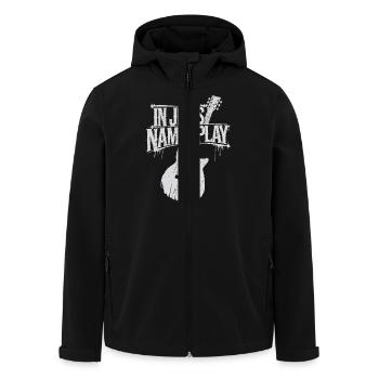 Service divin avec guitare - Veste softshell homme en polyester recyclé Stanley/Stella - noir - Devant - AI Model Male 185 light (185cm)