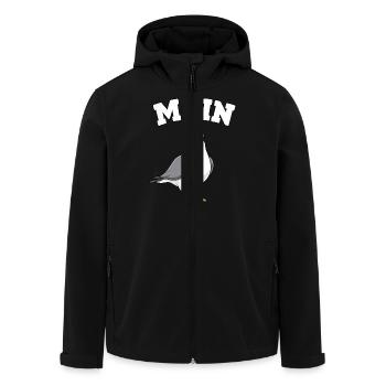 Darts Dart Moin Möwe - Recycelte Männer Softshell-Jacke von Stanley/Stella - Schwarz - Vorne - AI Model Male 185 light (185cm)