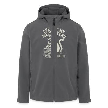 Witziges Katzen-Design für Studierende - Recycelte Männer Softshell-Jacke von Stanley/Stella - Anthrazit - Vorne - AI Model Male 185 light (185cm)