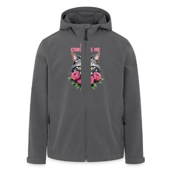 Rage Consumes Me Lustiges Katzenblümchen - Recycelte Männer Softshell-Jacke von Stanley/Stella - Schwarz - Vorne - AI Model Male 185 light (185cm)