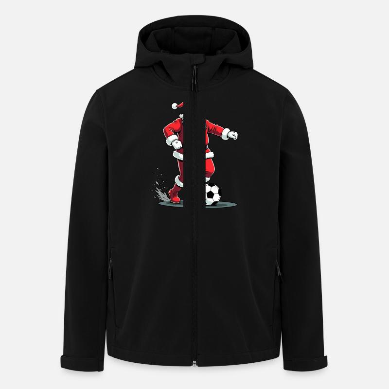 Footballeurs de Noël - Buteurs - Veste softshell homme en polyester recyclé Stanley/Stella - noir