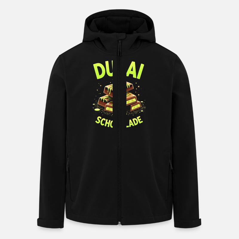 Dubai Chocolate - Chocolate Meme - Men’s Recycled Softshell Jacket by Stanley/Stella - black