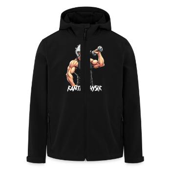 Fitness T-Shirt - Bodybuilding & Training - Recycelte Männer Softshell-Jacke von Stanley/Stella - Schwarz - Vorne - AI Model Male 185 light (185cm)