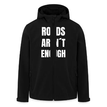 Roads are not enough - Men’s Recycled Softshell Jacket by Stanley/Stella - black - Front - AI Model Male 185 light (185cm)