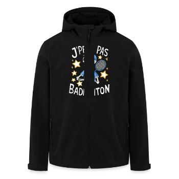 J'peux pas j'ai Badminton - Veste softshell homme en polyester recyclé Stanley/Stella - noir - Devant - AI Model Male 185 light (185cm)