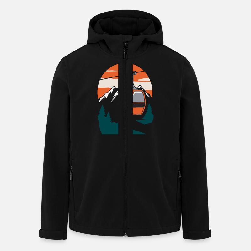 Sessellift - Recycelte Männer Softshell-Jacke von Stanley/Stella - Schwarz