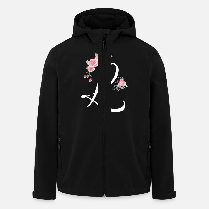 Buchstabe l Blumen - Recycelte Männer Softshell-Jacke von Stanley/Stella - Schwarz