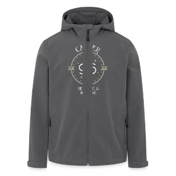 Du signe du Cancer - Sensible et intuitive - Veste softshell homme en polyester recyclé Stanley/Stella - charbon - Devant - AI Model Male 185 light (185cm)