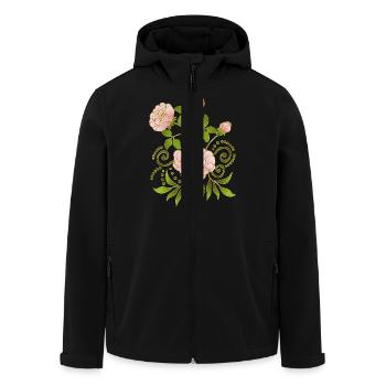 Blumen - Recycelte Männer Softshell-Jacke von Stanley/Stella - Schwarz - Vorne - AI Model Male 185 light (185cm)