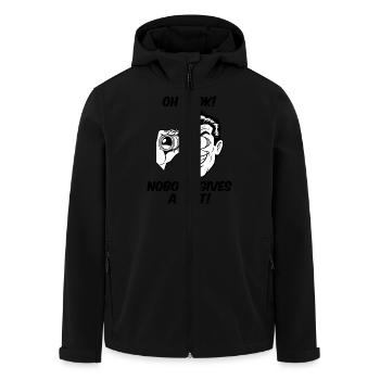 Niemand kümmert sich darum - Recycelte Männer Softshell-Jacke von Stanley/Stella - Schwarz - Vorne - AI Model Male 185 light (185cm)