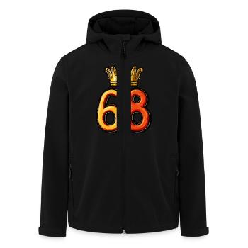 68 Zahl Krone - Recycelte Männer Softshell-Jacke von Stanley/Stella - Schwarz - Vorne - AI Model Male 185 light (185cm)