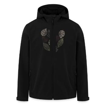 blätter - Recycelte Männer Softshell-Jacke von Stanley/Stella - Schwarz - Vorne - AI Model Male 185 light (185cm)