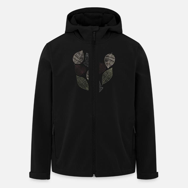 blätter - Recycelte Männer Softshell-Jacke von Stanley/Stella - Schwarz