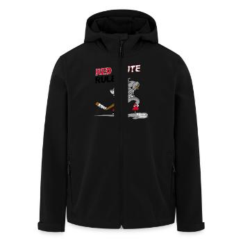 Hai Kölsche Jungs für Hintergrund rot - Recycelte Männer Softshell-Jacke von Stanley/Stella - Schwarz - Vorne - AI Model Male 185 light (185cm)