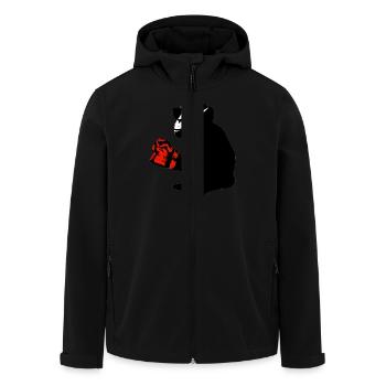 boxer monkey - Men’s Recycled Softshell Jacket by Stanley/Stella - black - Front - AI Model Male 185 light (185cm)