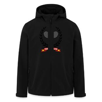 tennis - Recycelte Männer Softshell-Jacke von Stanley/Stella - Schwarz - Vorne - AI Model Male 185 light (185cm)