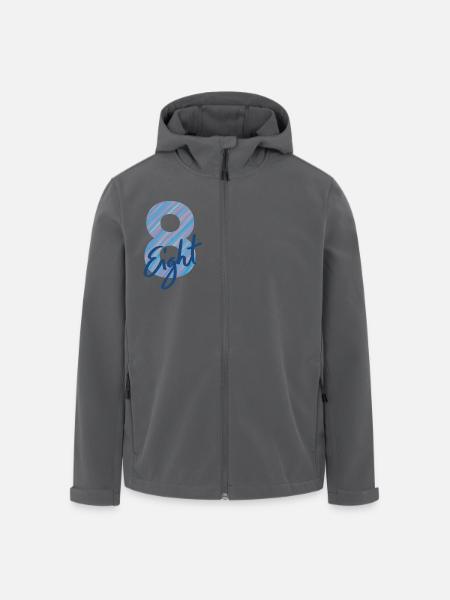 Zahl / 8 / Acht / Achter / Geburtstag / Nummer - Recycelte Männer Softshell-Jacke von Stanley/Stella - Schwarz