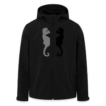 seepferdchen - Recycelte Männer Softshell-Jacke von Stanley/Stella - Schwarz - Vorne - AI Model Male 185 light (185cm)