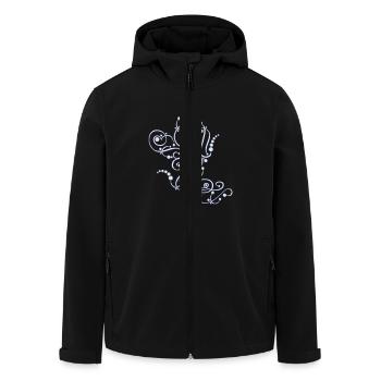 DECO 9 - Men’s Recycled Softshell Jacket by Stanley/Stella - black - Front - AI Model Male 185 light (185cm)