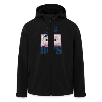 Tee shirt Mix-Tape Vintage Original 80's - Veste softshell homme en polyester recyclé Stanley/Stella - noir - Devant - AI Model Male 185 light (185cm)