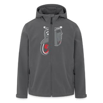 retroroller_ot - Recycelte Männer Softshell-Jacke von Stanley/Stella - Schwarz - Vorne - AI Model Male 185 light (185cm)