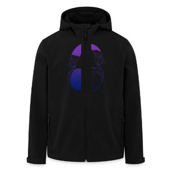 DJ Headphones - Men’s Recycled Softshell Jacket by Stanley/Stella - black - Front - AI Model Male 185 light (185cm)