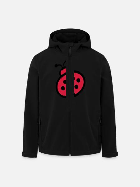 ladybug - Recycelte Männer Softshell-Jacke von Stanley/Stella - Schwarz