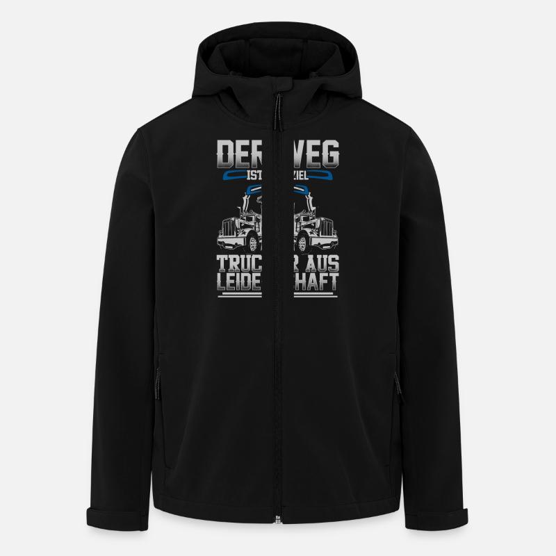 Trucker aus Leidenschaft - Recycelte Männer Softshell-Jacke von Stanley/Stella - Schwarz