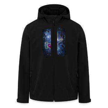 I LOVE YOU - sign language / sign language - Men’s Recycled Softshell Jacket by Stanley/Stella - black - Front - AI Model Male 185 light (185cm)