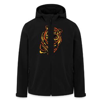 Tigerkopf Großkatze Kätzchen Geschenk Idee - Recycelte Männer Softshell-Jacke von Stanley/Stella - Schwarz - Vorne - AI Model Male 185 light (185cm)