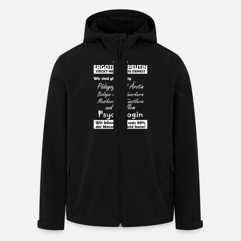 Ergotherapeutin - Recycelte Männer Softshell-Jacke von Stanley/Stella - Schwarz