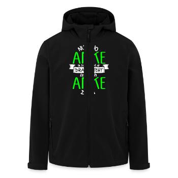 ANKE die Echte - Recycelte Männer Softshell-Jacke von Stanley/Stella - Schwarz - Vorne - AI Model Male 185 light (185cm)
