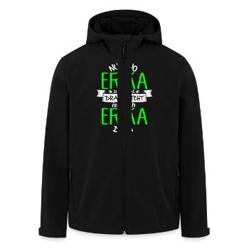 ERIKA die Echte - Recycelte Männer Softshell-Jacke von Stanley/Stella - Schwarz - Vorne - AI Model Male 185 light (185cm)