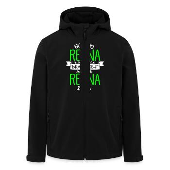 REGINA die Echte - Recycelte Männer Softshell-Jacke von Stanley/Stella - Schwarz - Vorne - AI Model Male 185 light (185cm)