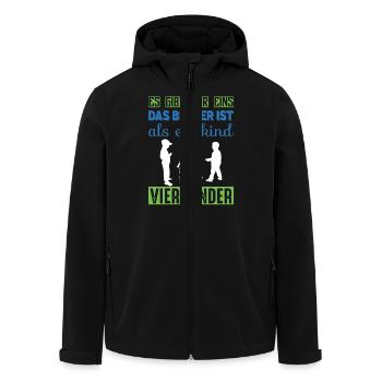 Vier Kinder - Recycelte Männer Softshell-Jacke von Stanley/Stella - Schwarz - Vorne - AI Model Male 185 light (185cm)