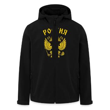 Russian Coat Of Arms - Recycelte Männer Softshell-Jacke von Stanley/Stella - Schwarz - Vorne - AI Model Male 185 light (185cm)