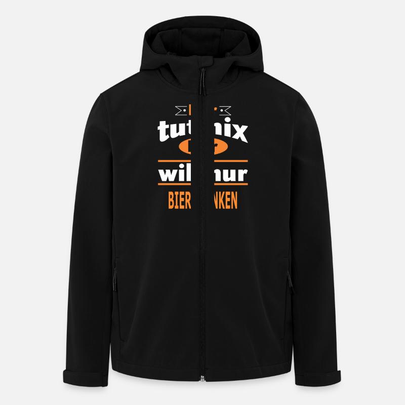BIER TRINKEN - Recycelte Männer Softshell-Jacke von Stanley/Stella - Schwarz