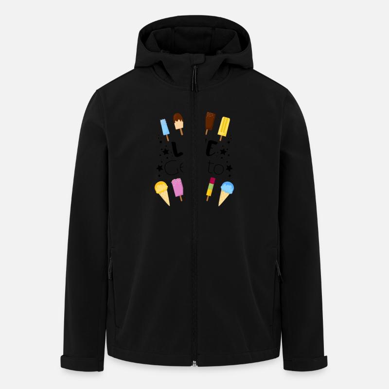Eis - Ice cream - Eiscreme - Recycelte Männer Softshell-Jacke von Stanley/Stella - Schwarz