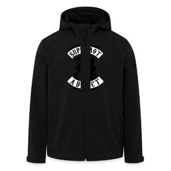 supermot addict - Veste softshell homme en polyester recyclé Stanley/Stella - noir - Devant - AI Model Male 185 light (185cm)