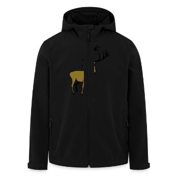 Edler Hirsch - Recycelte Männer Softshell-Jacke von Stanley/Stella - Schwarz - Vorne - AI Model Male 185 light (185cm)